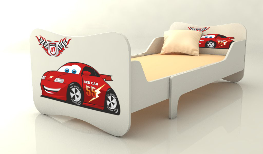 Becks rastúca posteľ Auto červené